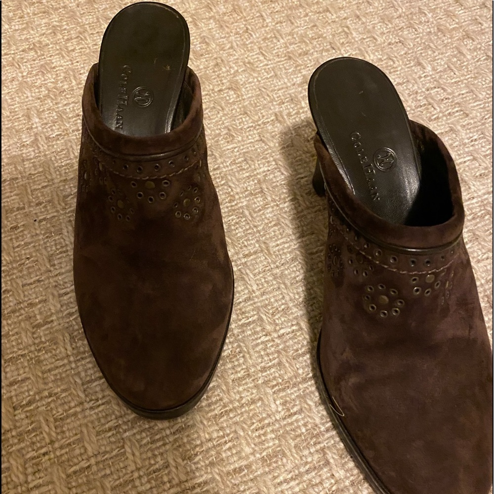 Brown Suede Mules
